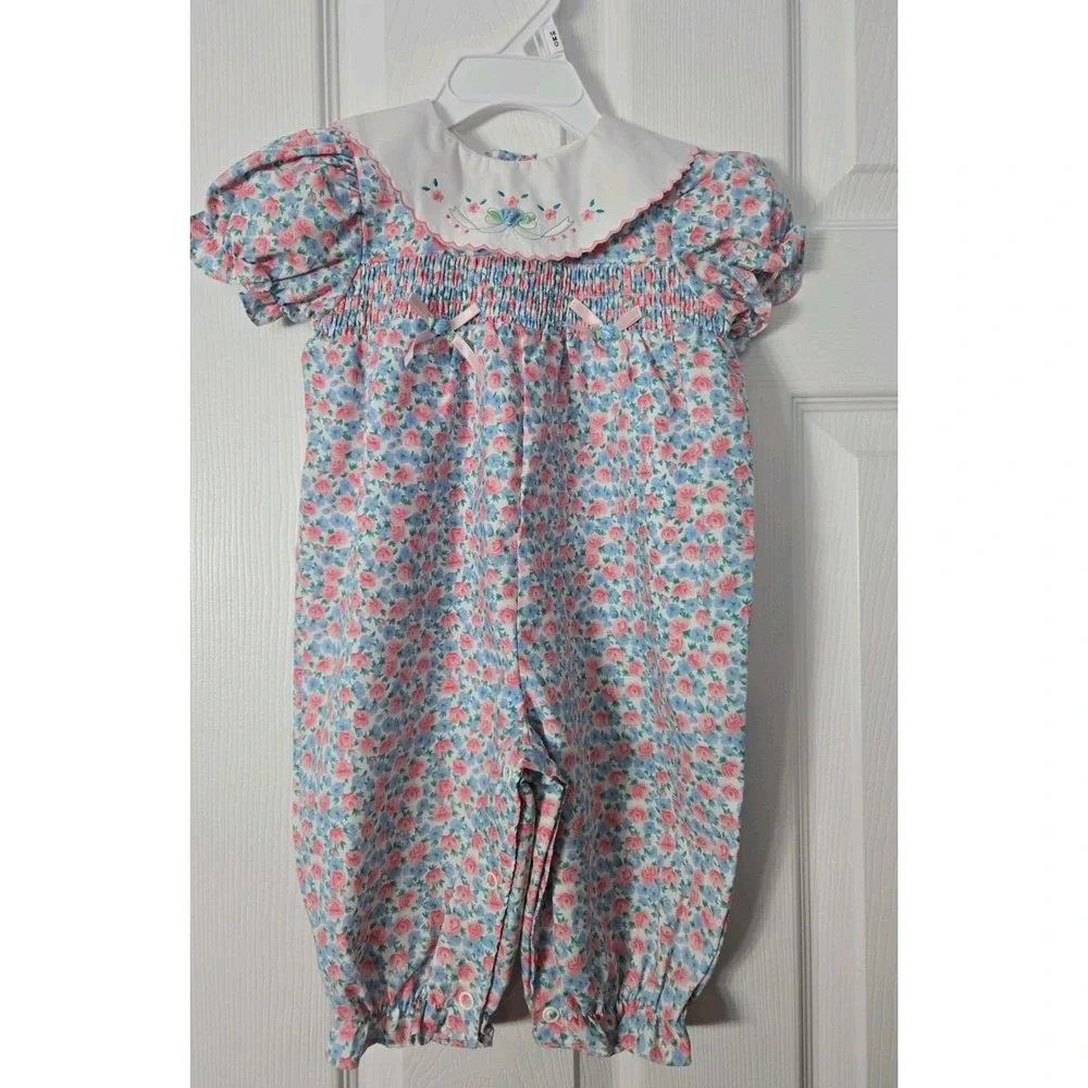 Infant One Piece  Romper‎ Short Sleeve Florial  Size 6-9M